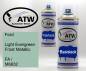 Preview: Ford, Light Evergreen Frost Metallic, FA / M6632: 400ml Sprühdose + 400ml Klarlack - Set, von ATW Autoteile West.